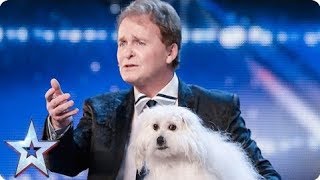 Marc Métral and his TALKING DOG Wendy wow the judges  Audition Week 1  Britains Got Talent 2015 [upl. by Ycam801]