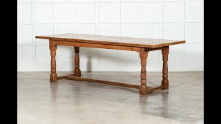 Large 19thC English Pine Refectory Table [upl. by Adnamma]