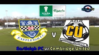 Eastleigh FC v Cambridge United FC  FA Trophy Quarter Final  010214 [upl. by Yrtnej]