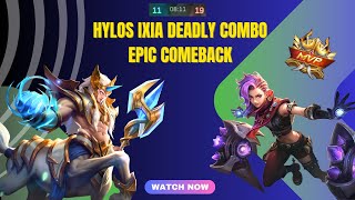 Hylos Meta Tanks Deadly Combo With Ixia  Hylos Gameplay  Mobile Legends [upl. by Akamaozu]