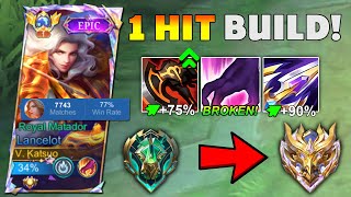 FINALLY BEST LANCELOT FULL DAMAGE BUILD FOR SOLO RANK 99 BROKEN 🔥 [upl. by Bengt]