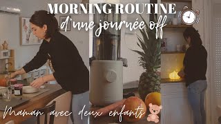 ⏰ MORNING ROUTINE • JOURNÉE OFF MAMAN AVEC 2 ENFANTS 🧸 [upl. by Irrok874]