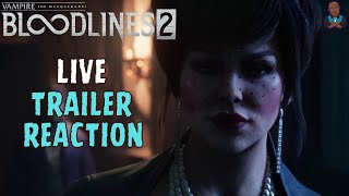 VtM  Bloodlines 2 New Gameplay Trailer Live Reaction [upl. by Sewellyn]