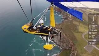 Local flying around Perranporth with Cornwall Microlights  July 2016 [upl. by Ailugram319]