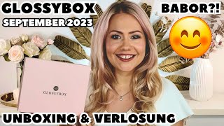 GLOSSYBOX SEPTEMBER 2023  Unboxing amp Verlosung [upl. by Hinda185]