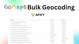 Batch Address to Lat Long Converter Geocoding Apify Hindi [upl. by Fransen]