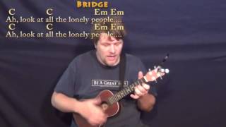 Eleanor Rigby Beatles Ukulele Cover Lesson with ChordsLyrics [upl. by Philemon]