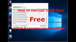 How to Decrypt STOP Djvu Free STOP Ransomware Decryptor [upl. by Richter]