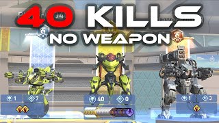 NEW Lacewing  NO WEAPON 40 Kills  Mech Arena [upl. by Tteltrab884]