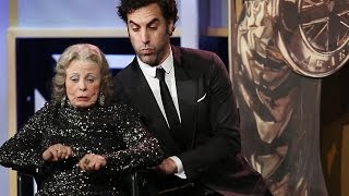 SACHA BARON COHEN Kills Award Presenter at the 2013 Britannia Awards  BBC AMERICA [upl. by Radec760]