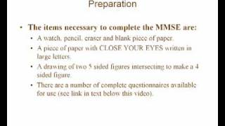 Part 2  How To Use The Mini Mental State Examination [upl. by Nosreme]