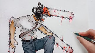 Como dibujar a DENJI Paso a Paso  Chainsaw Man [upl. by Sicular]