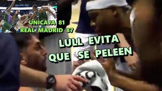 PELEA entre YABUSELE y CAMPAZZO en TIEMPO MUERTO UNICAJA vs REAL MADRID [upl. by Shelton]