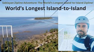 World Longest Zipline  Philippines  Mindoro Sablayan  Travelling Video Hanging Island to Island [upl. by Eggleston105]