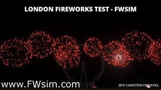 London Fireworks Test  FWsim [upl. by Dorsman]