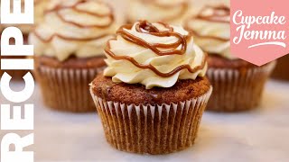 Sticky Toffee Pudding and Custard Cupcake Recipe amp Tutorial  Cupcake Jemma [upl. by Surovy]