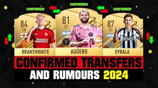 NEW CONFIRMED TRANSFERS amp RUMOURS 🤪🔥 ft Aguero Branthwaite Dybala etc [upl. by Sandell]