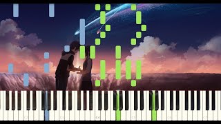 Kimi No Na Wa OST  Kataware Doki  Piano Cover  Kaito Paino Tutorial [upl. by Mimajneb]