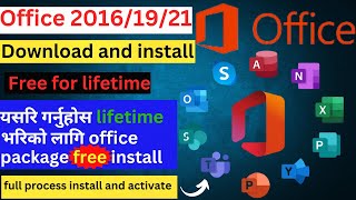 How to install Microsoft office 2019  free MS office for lifetime  Download amp install MS office [upl. by Allenotna]