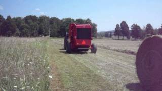 MasseyHesston MF1745 Baler in field [upl. by Joleen]