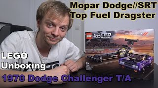 Mopar DodgeSRT Top Fuel Dragster amp 1970 Dodge Challenger TA 76904 LEGO Speed ChampionsUnboxing [upl. by Oneil]