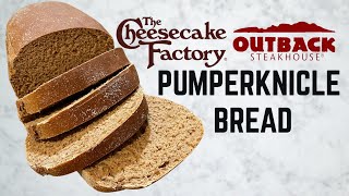 Make Pumpernickel Bread Like Outback Steakhouse amp The Cheesecake Factory [upl. by Derfnam]