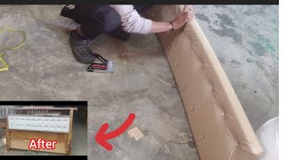 how to making bed design and lethar kafur kaise banata hai new model headboardbed [upl. by Delwin]