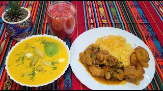 ♨️LOCRO DE MELLOCO🥘 SECO DE PATITAS DE CHANCHO🍲 JUGO DE SANDÍA🍉 [upl. by Conall]