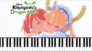 Miss Kobayashis Dragon Maid  Opening 1 Piano Cover [upl. by Desdamona847]