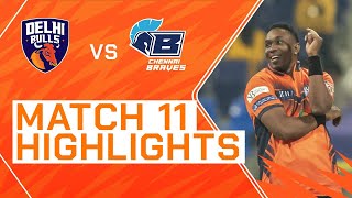 2023 Abu Dhabi T10 Match 11 Highlights Delhi Bulls vs Chennai Braves  Season 7 [upl. by Atsok]