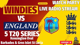 🔴4th T20 of 5  England vs West Indies  Live Score Stream🔴 [upl. by Nnylasor365]