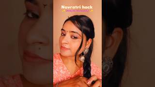 try this hack using Earrings as a hair accessory navratrispecial trendingfear navratrihairstyle [upl. by Irrem788]