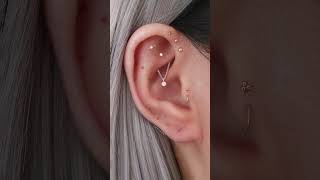 Aesthetic Stacked Ear Ideas with Gold Cartilage Earrings [upl. by Yenruoj934]