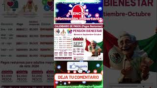 💥🚨📌Calendario de pagos de la Pensión Bienestar 2024🗓💵💳 [upl. by Gilberto336]