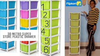 3D Metro Super Store 6 Compartments Plastic Multi Purpose Drawer from Flipkart Review [upl. by Aigroeg]