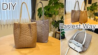 これからの季節にピッタリのトートバッグHow To make Totebag In Easiest WayAutumnWinter Bag Easy Sewing Tutorials [upl. by Yralam373]