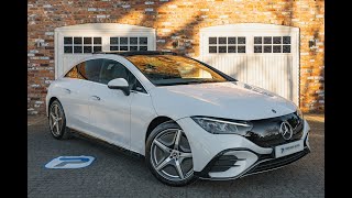 202222 MERCEDES BENZ EQE 350 AMG LINE PREMIUM IN OPALITE WHITE WITH BLACK MICROFIBRE AND LEATHER [upl. by Older]