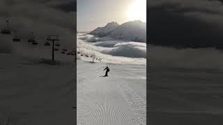 Early morning on the pistes of St Anton am Arlberg 🎿 [upl. by Leamsi]