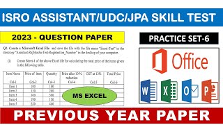 ISRO ASSISTANT CPT SKILL TEST 2024  Previous Year Cpt paper [upl. by Otila]