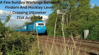 A few Sunday Workings between Findern and Hockley Level Crossing Uttoxeter Sunday July 21st 2024 [upl. by Stich]