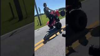 honda trx250x wheelie atv bikelife bike shorts shortvideo short [upl. by Suoicul]