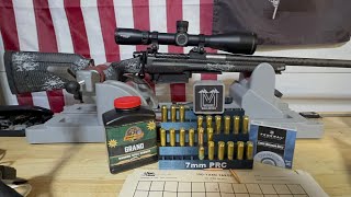 7MM PRC Kelbly’s Nanook  Testing handloads with Mcguire Ballistics ￼Copper Rose 160gr Grand Powder [upl. by Alo]