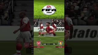 ARSENAL VS ASTON VILLA 4  1 FA PREMIER LEAGUE  FIFA 2005 [upl. by Ahsat]