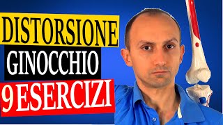 Distorsione al Ginocchio i Sintomi e 9 Esercizi di Fisioterapia [upl. by Ailehs]