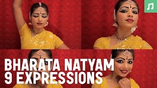 Learn how to practice the 9 facial expressions for Bharata Natyam Indian traditional dance [upl. by Conlan]