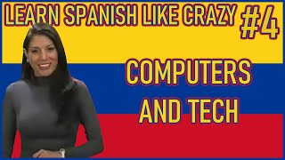 Learning Spanish Vocabulary Words  Common multimedia and computer phrases [upl. by Eerised]