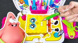 Pororo Unboxing 🐸 Satisfying Unboxing SpongeBob Captain Baby Crong Dentist Toy Set  ASMR [upl. by Onaireves]