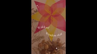 Waldorf Window Star＊ドイツのクリスマス＊トランスパレントペーパーの窓飾り＊シュタイナー＊簡単＊折り方 [upl. by Ettenwahs]