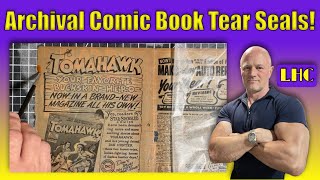 Golden Age Comic Book Tear Seals and Spine Reinforcement [upl. by Steffane]