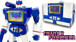 The BEST Transforming G1 Soundwave YET KO RP01 ACOUSTIC WAVE W Laserbeak Ravage amp Frenzy Review [upl. by Ellevehc]